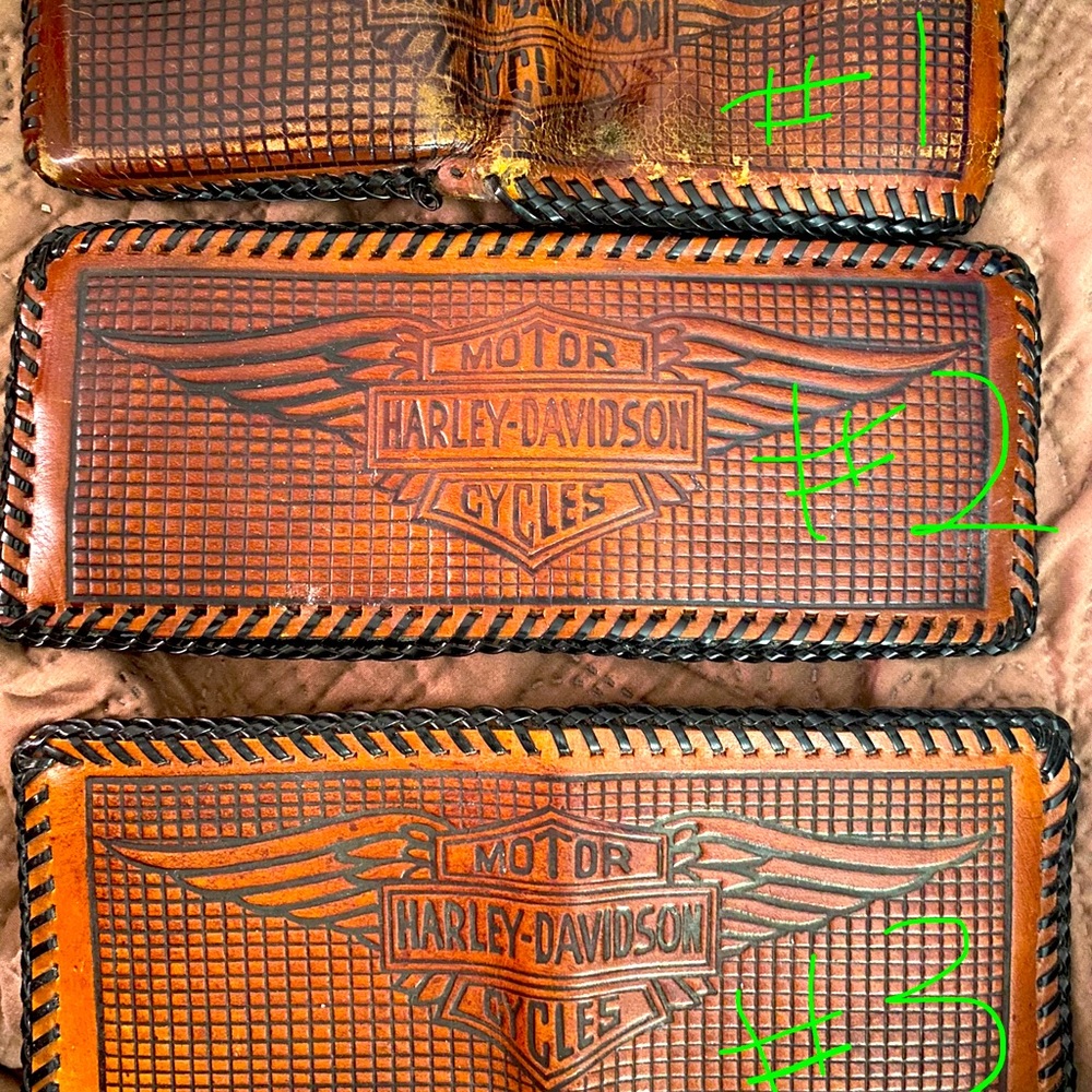 HANDMADE genuine leather Harley Davidson wallets